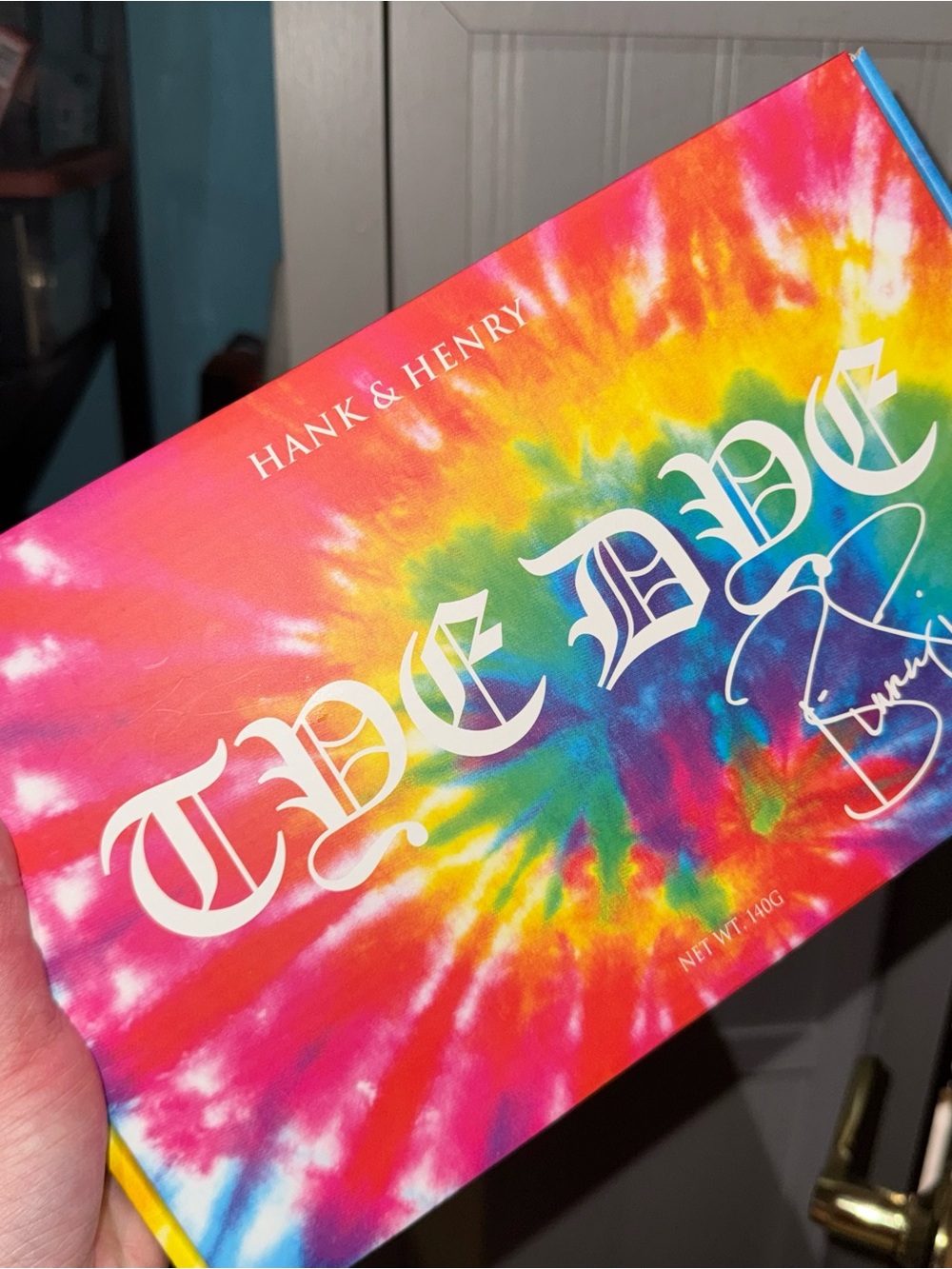 Tie dye hand mirror